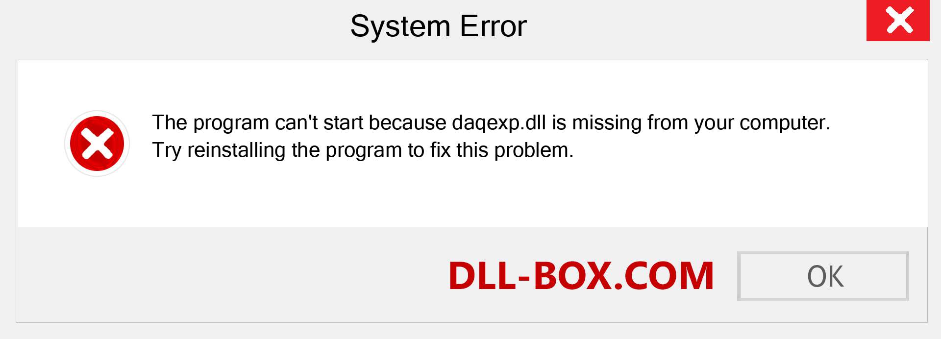  daqexp.dll file is missing?. Download for Windows 7, 8, 10 - Fix  daqexp dll Missing Error on Windows, photos, images